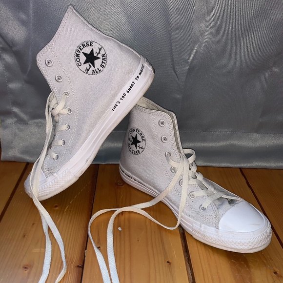 life's too short to waste converse high tops